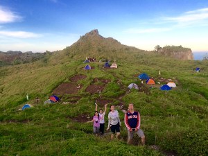 Three tents at the bottom part, that's our camp! Over looking the shores of Badian and Badian Island