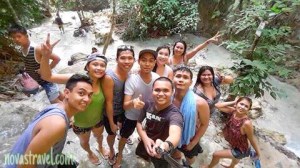 Group picture with my friends, clearly we had a good time here. Taken at Aguinid falls.